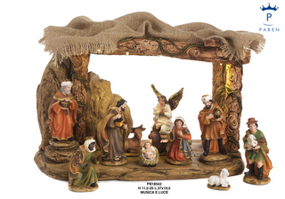 1E55 - Polyresin Cribs - Nativity Scenes - Religious Items - Products - Paben